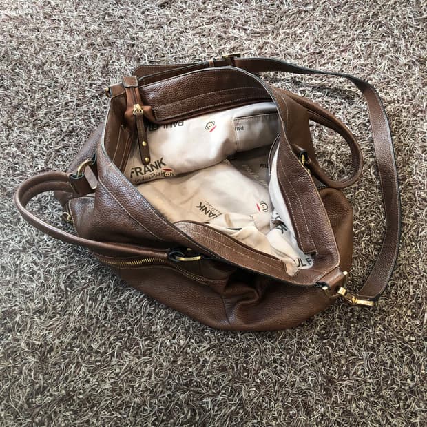 폴프랭크 브라운 가죽 토트 숄더백