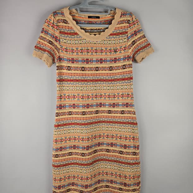 [무료배송]헤지스 85-160 여성 캐시미어 울 혼방 반팔 니트 원피스