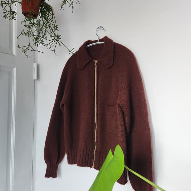 60s 헤비 울 집업 가디건(USAmade)