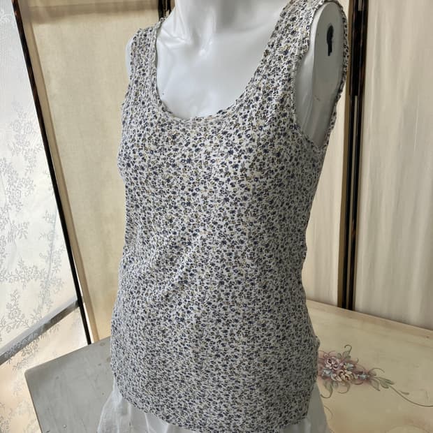 flower lemoncore shirring sleeveless