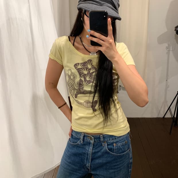 DIESEL 디젤 로프 그래픽 반팔 티셔츠