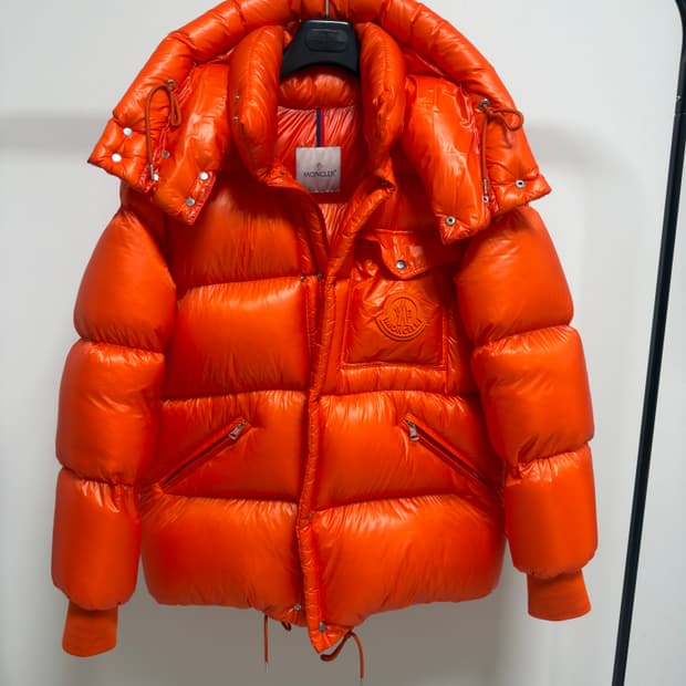 [국문택, 5사이즈] 몽클레어 라멘틴 쇼트 구스다운 패딩 오렌지