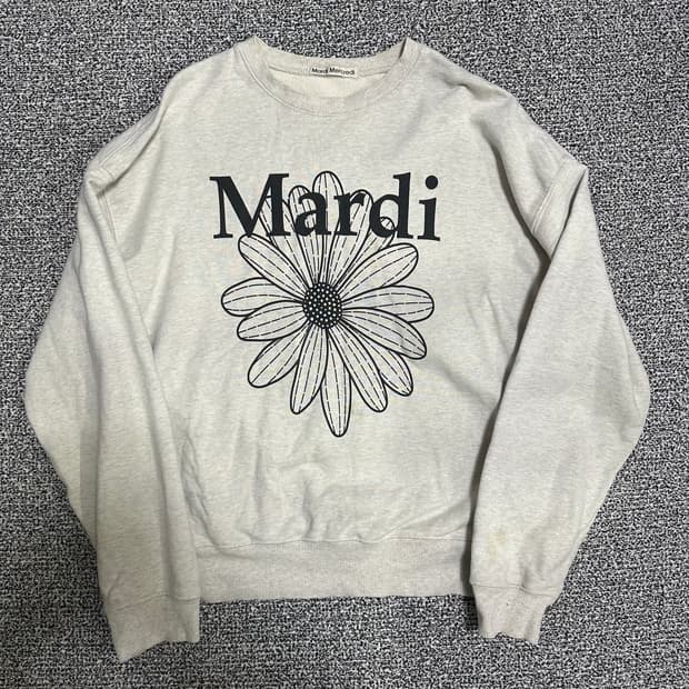 (FREE) 마르디 메크르디 플라워 맨투맨 티셔츠