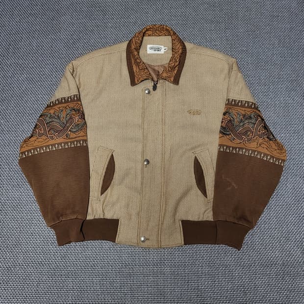 미쏘니 90s 에스닉 니트 봄버 자켓 (XL)