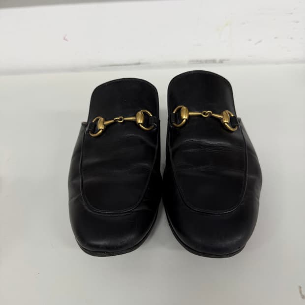 정품) 구찌 프린스타운 홀스빗 레더 뮬 슬리퍼 7