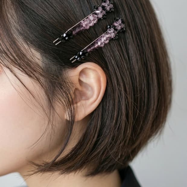 [MADE IN FRANCE] 프랑스 핸드메이드 크리스탈 비즈 헤어핀 (