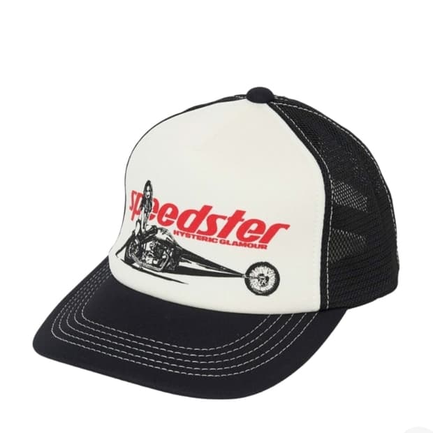 히스테릭 글래머 스피드스터 메쉬 캡 블랙