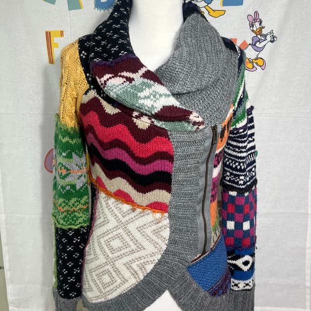 데시구알(Desigual) 패치워크 가디건