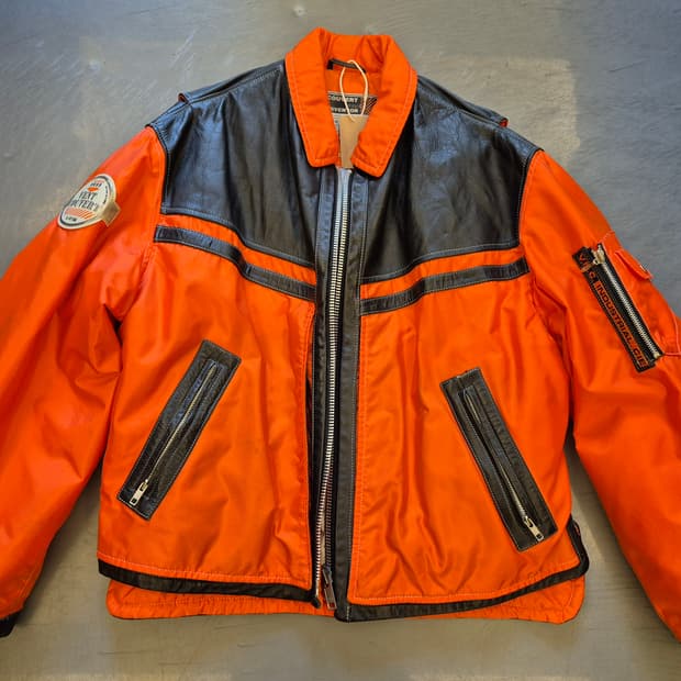 90s Vent couvert 모터사이클 자켓