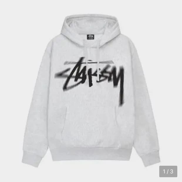 스투시 디지스탁 후드 애쉬그래이 s