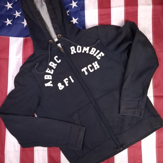 오리지날 아베크롬비 빈티지 데미지 후드 자켓