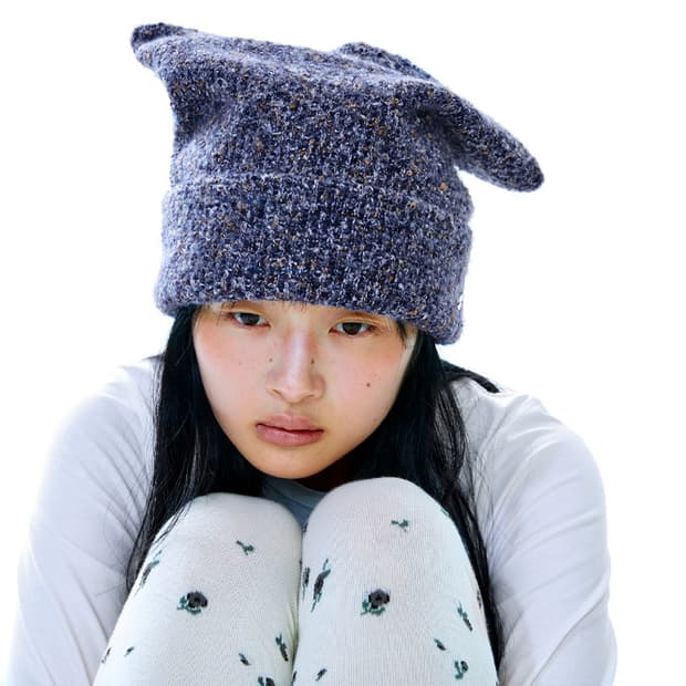 [COYSEIO] WIDE CAT BEANIE PURPLE