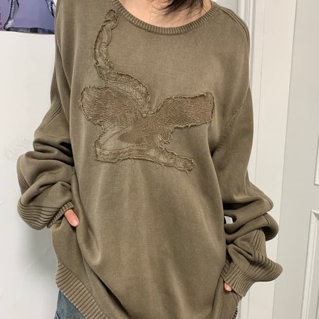 아르마니 익스체인지 패치워크 니트