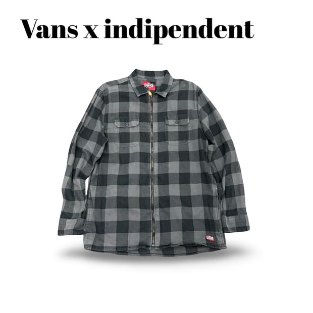 (100)반스x인디펜던트체크셔츠