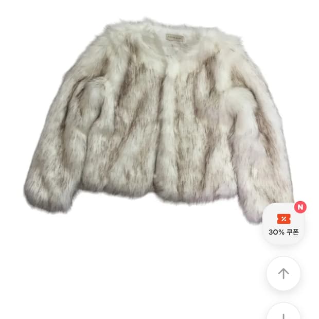 여자 화이트 퍼코트 퍼자켓 핏예쁨