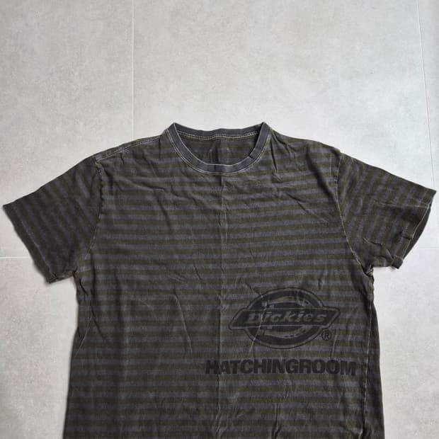 해칭룸×디키즈 스트라이프 반팔티셔츠 3