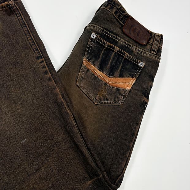 VTG 빈티지 워싱 데미지 데님 팬츠 (32인치)
