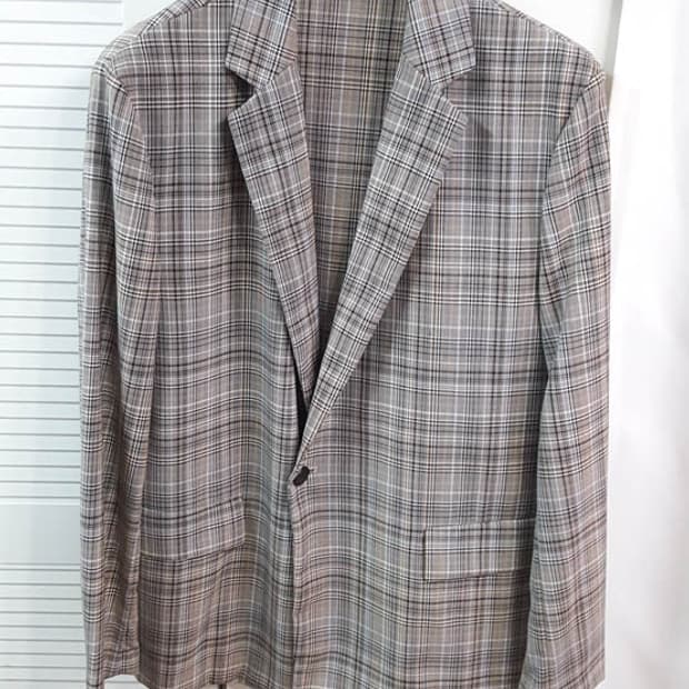 타임옴므 남성 모100 봄여름 체크 자켓 105