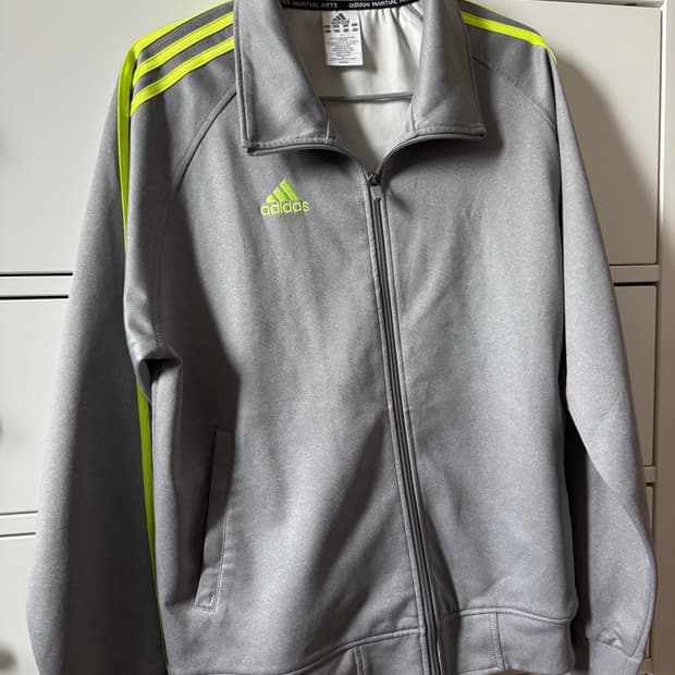 아디다스 그레이 형광 마샬아츠 트랙탑 져지