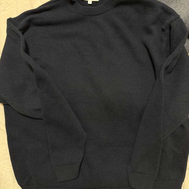 스튜디오 니콜슨 라운드넥 니트 다크 네이비