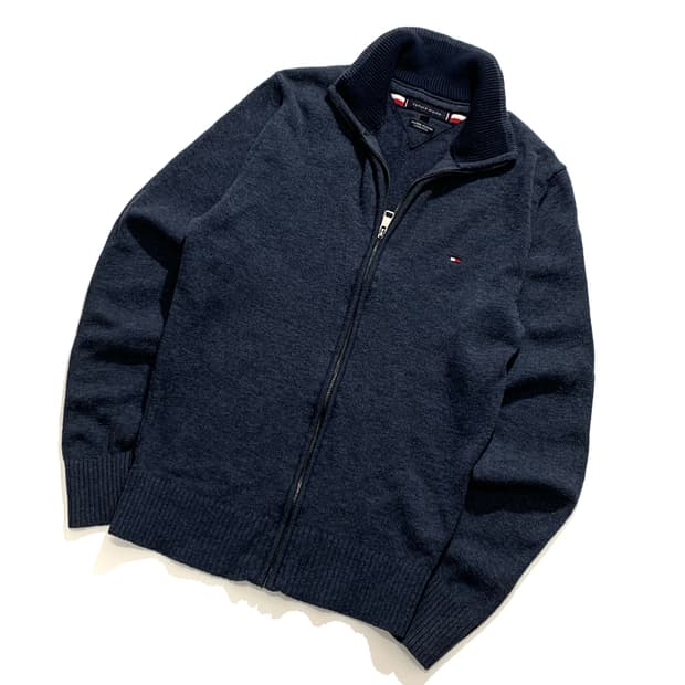 타미힐피거 램스울 니트 집업 