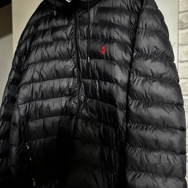 폴로 랄프로렌 남성 패커블 경량 패딩 블랙
