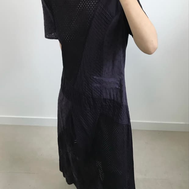 빈티지 펀칭 포켓 원피스