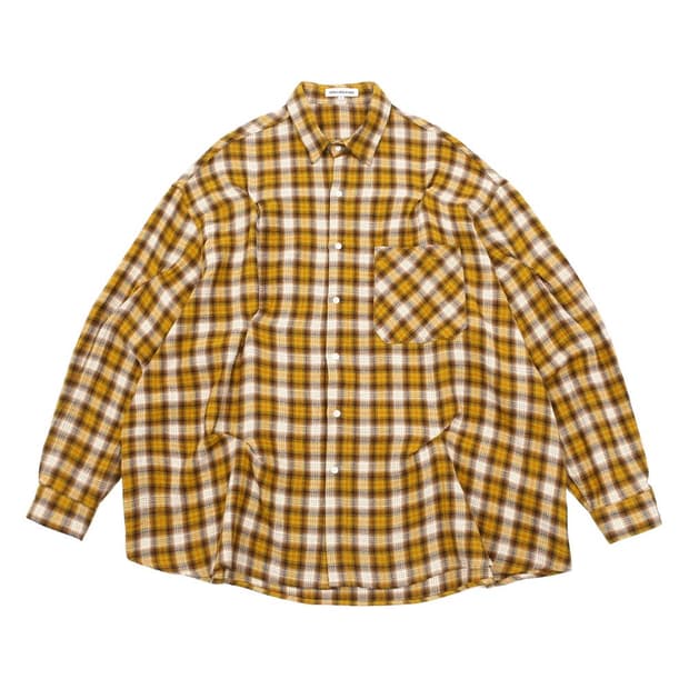 노쿨러스 CHECK BITE SHIRTS MUSTARD 체크 셔츠 2