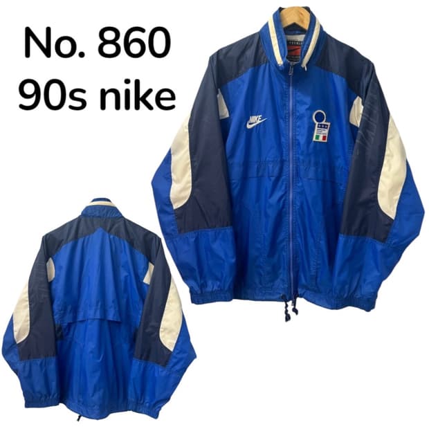 90s 나이키 1996-97 이탈리아 축구국대 올드스쿨 레인자켓 바람막이