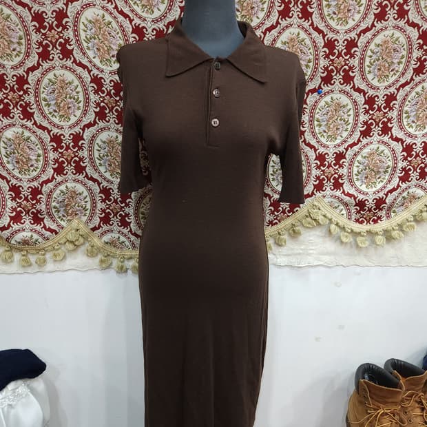 요지야마모토 와이즈포리빙 울 반팔 pk 니트 원피스

