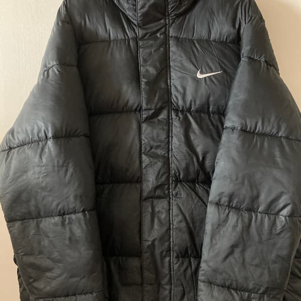 나이키 스우시 블랙 패딩 점퍼 L