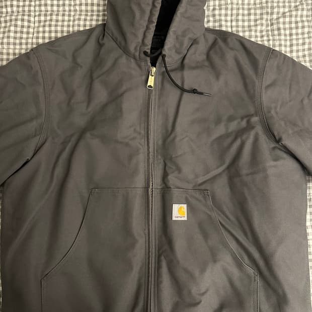 칼하트 후드 워크 자켓 그레이