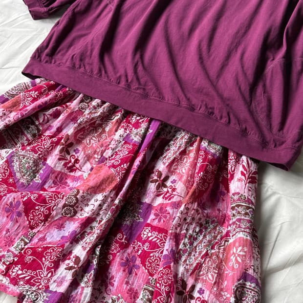 스커트+ 잔꽃셔츠 라방 결제창