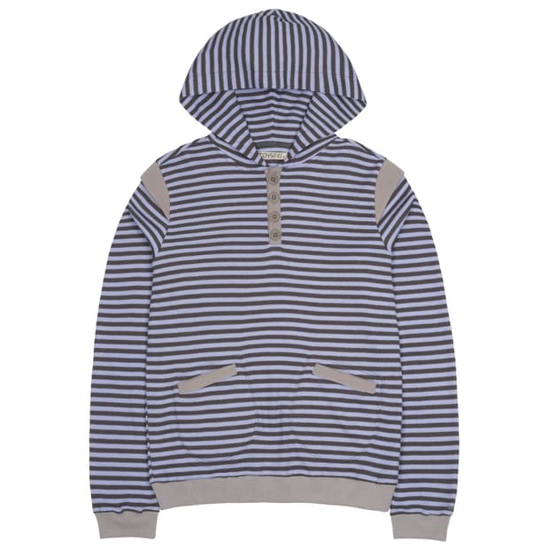 코이세이오 26fw STRIPED FLARED SLEEVE HOODIE