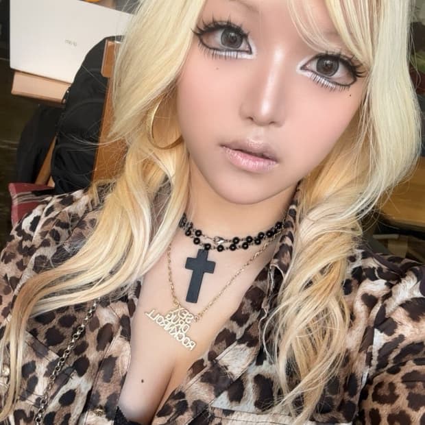 오네갸루 y2k 레터링 골드 목걸이 빈티지 갸루 체인