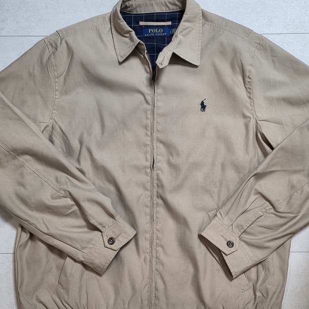 폴로 랄프로렌 베이지 qr L사이즈 자켓  바이스윙 해링턴 바라쿠다