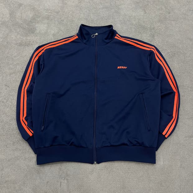 M 널디 네이비 오렌지 라인 트랙 자켓