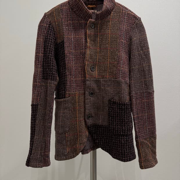 캐피탈 믹스드 패치워크 울 자켓