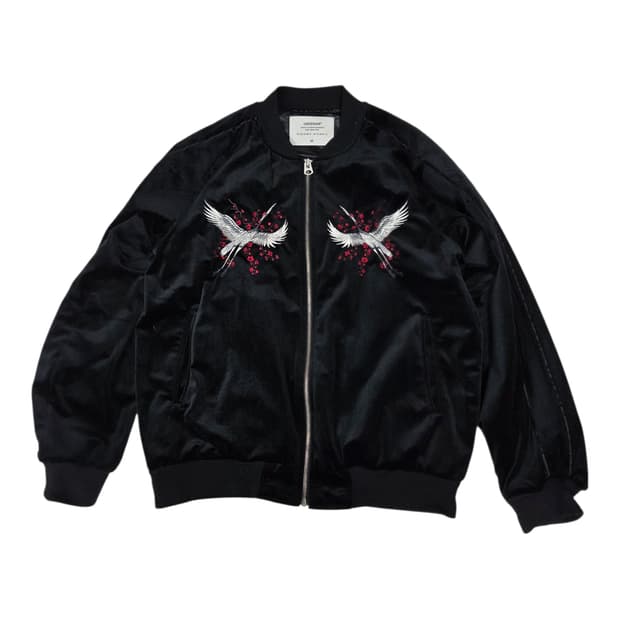 UNDERAIR 언더에어 벨벳 매화 자수 스카잔 자켓 48