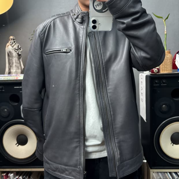 L'UOMO 램스킨 라이더자켓