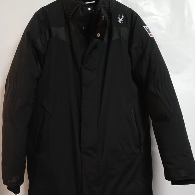 (S,90)스파이더 남녀공용 US SKI 롱다운자켓 블랙