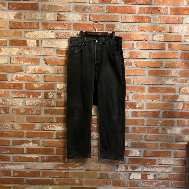 USA 빈티지 리바이스 501 0660 블랙진 흑청 데님 팬츠