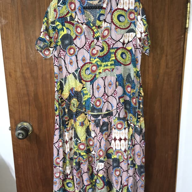 레트로 히피 미디 원피스