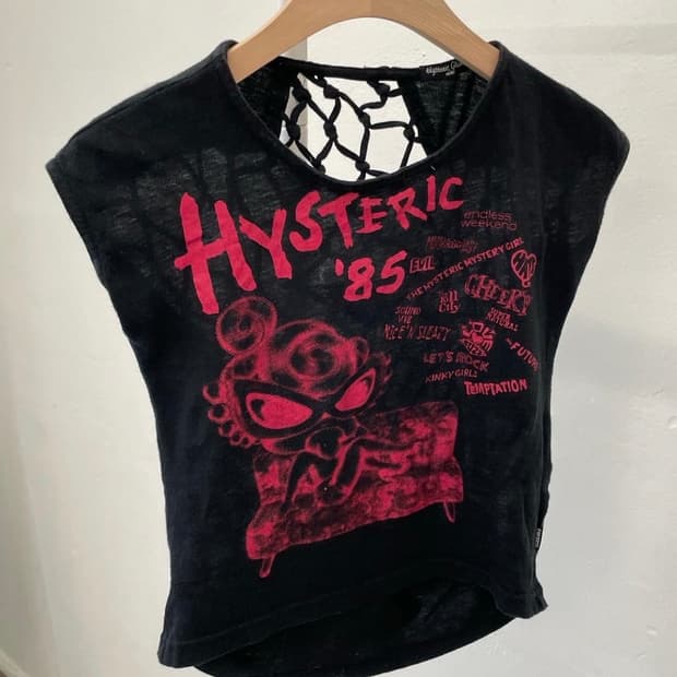 히스테릭 글래머 데미지 크롭탑 HYSTERIC GLAMOUR