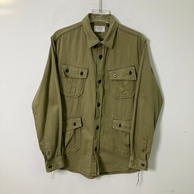 Schott 쇼트 퍼티그 유틸리티 셔츠 자켓 L