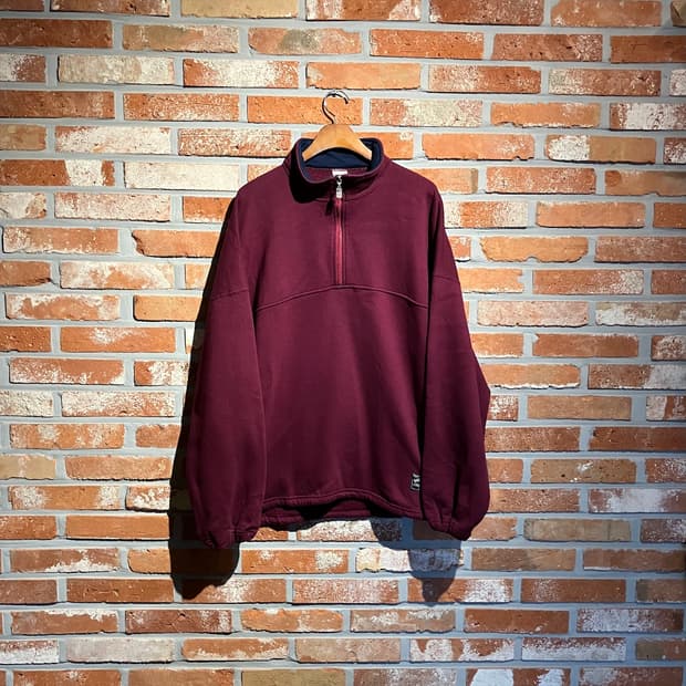 90s USA 빈티지 러셀 하프 집업 스웻 셔츠 맨투맨