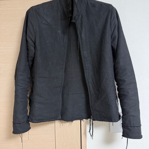 lure Black Line Handmade Linen jacket