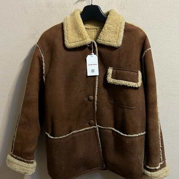 유즈드 양털 시어링 무톤 자켓