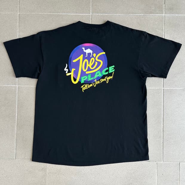 90s 빈티지 카멜 시가렛 티셔츠 XL Joe's place