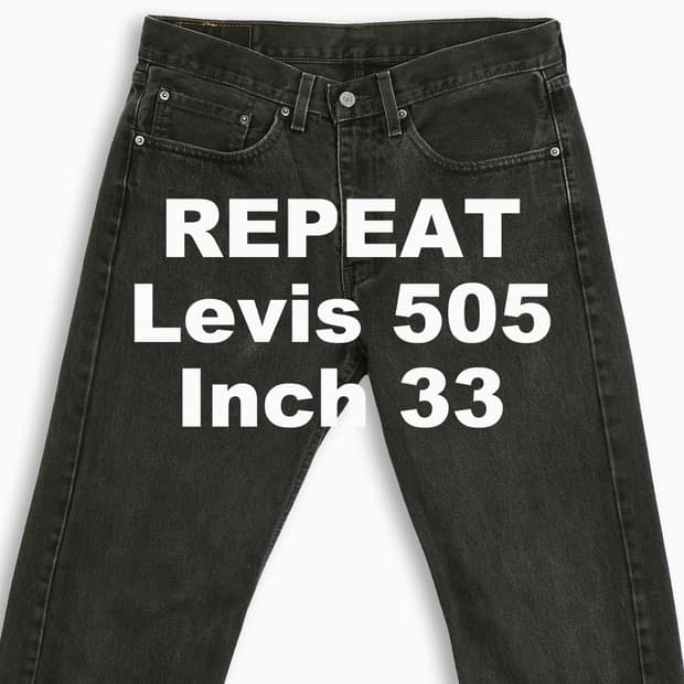 빈티지 리바이스 505 흑청 블랙진 33 인치 LV5053442